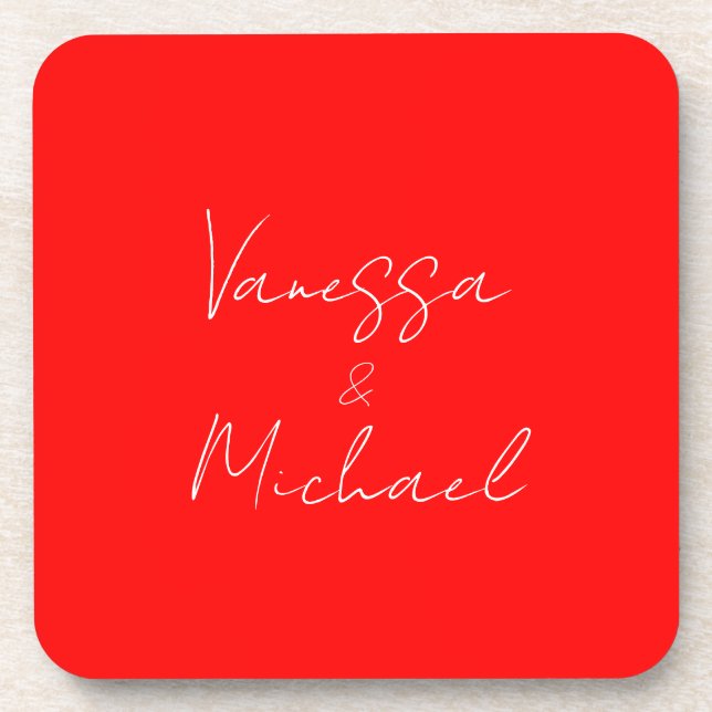 Dessous-de-verre Nom d'écriture professionnelle mariage personnalis (Devant)