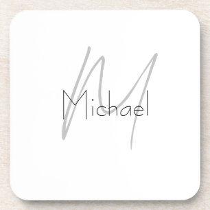 Dessous-de-verre Nom moderne minimaliste monogramme