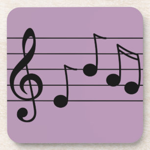 Dessous-de-verre Notation musicale clé tréble et personnel