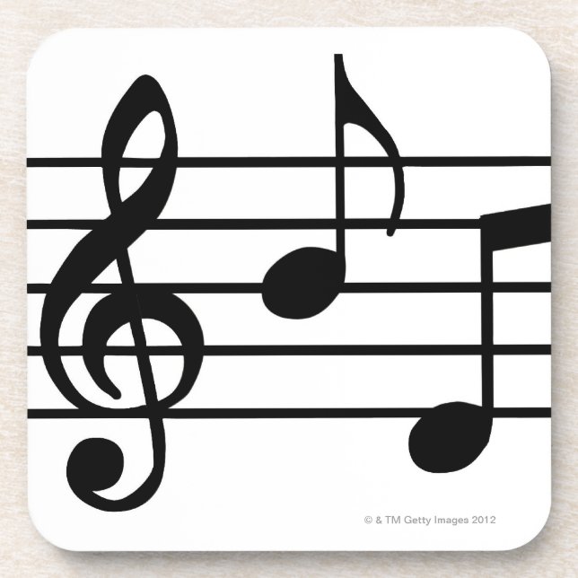 Dessous-de-verre Notes de musique (Devant)