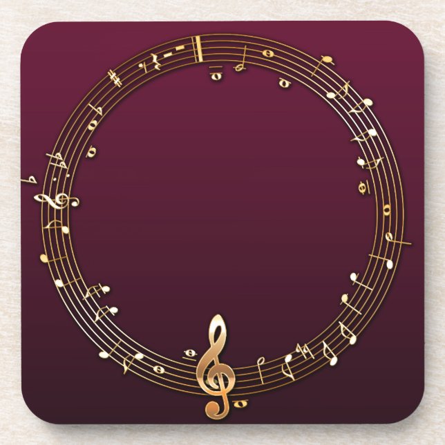 Dessous-de-verre Notes musicales (Devant)