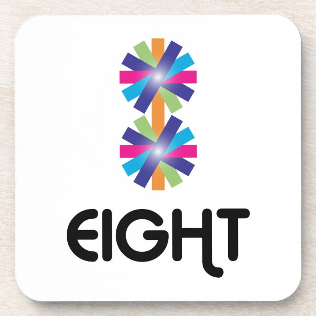 Dessous-de-verre Numéro 8 conception créative (Devant)