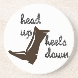 Dessous de verre occidentaux de rodéo de grange de