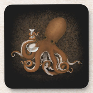 Dessous-de-verre Octopus Avec Chimie Flacon Steampunk Science