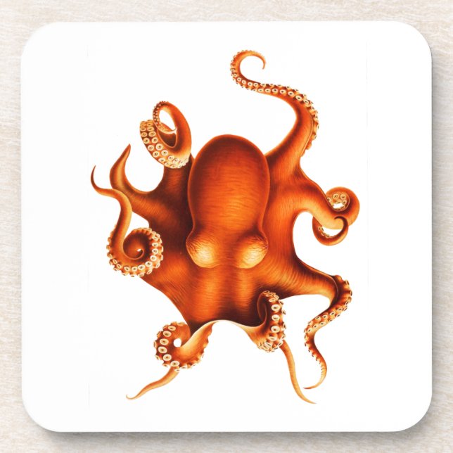 Dessous-de-verre Octopus rouge (Devant)