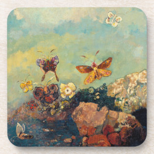 Dessous-de-verre Odilon Redon Papillons Symbolisme Vintage Art