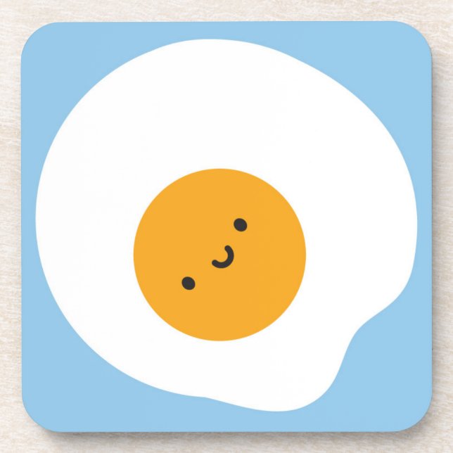 Dessous-de-verre Oeuf au plat de Kawaii (Devant)
