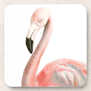 Dessous-de-verre Oiseau de Flamant rose tropical