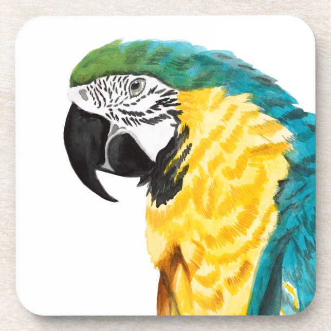 Dessous-de-verre Oiseau de perroquet tropical (Devant)