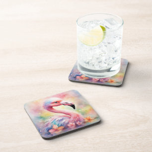 Dessous-de-verre Oiseaux arc-en-ciel Flamant rose 1