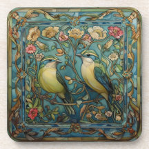 Oiseaux chanteurs amoureux Design Art Nouveau roma