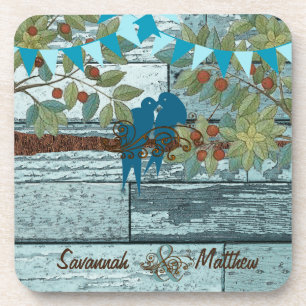 Dessous-de-verre Oiseaux de l'amour Bunting Country Chic perchés da