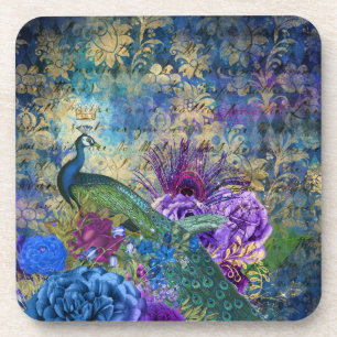 Dessous-de-verre Oiseaux de paon tendance