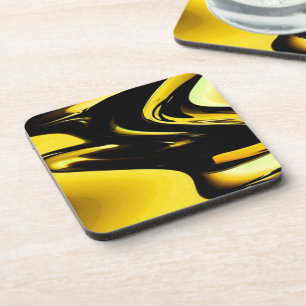 Dessous-de-verre Or et art de bruit noir