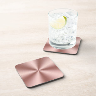 Dessous-de-verre Or Rose moderne brossé Conical Simulé Métal
