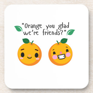 DESSOUS-DE-VERRE ORANGE QUOTE