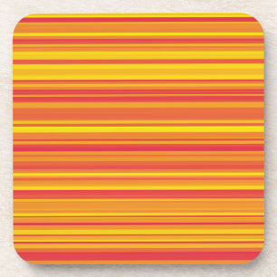 Dessous-de-verre Orange rouge jaune rayures