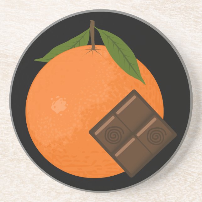 Dessous de verre oranges de chocolat (Devant)