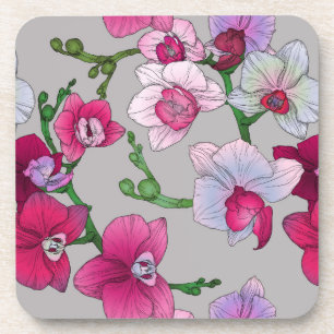 Dessous-de-verre Orchidées roses en fleur