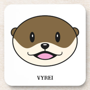 Dessous-de-verre Otter souriant mignon