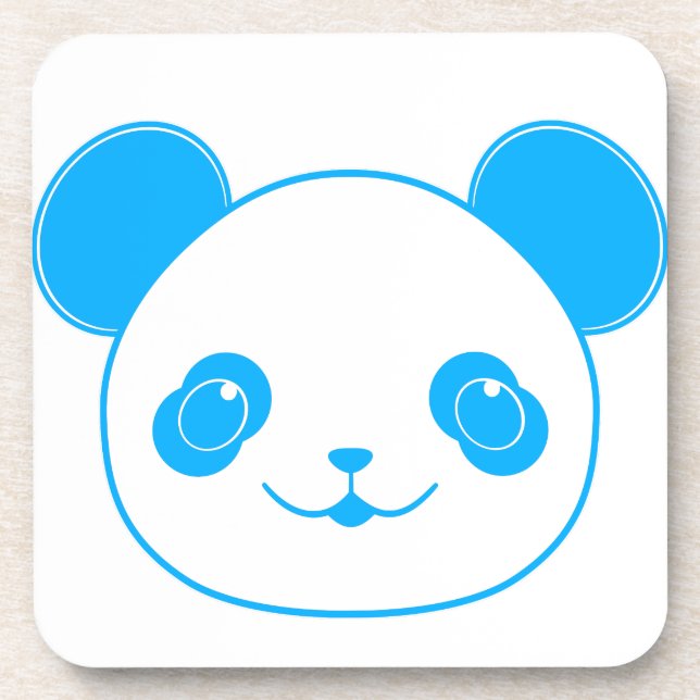 Dessous-de-verre Ours bleu Kawaii Panda (Devant)