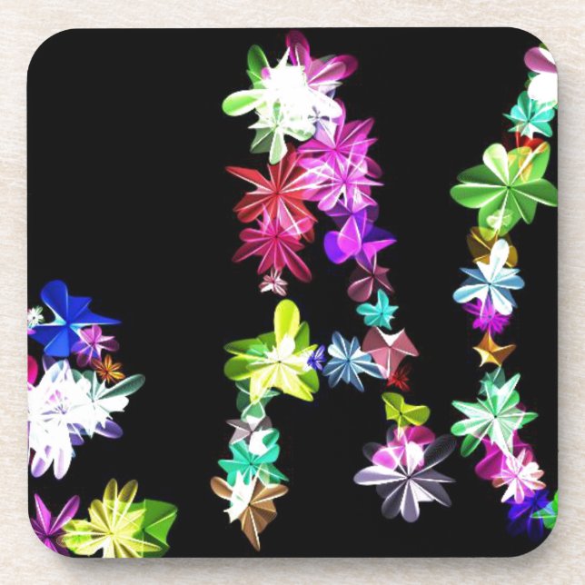 Dessous-de-verre "PAIX" dans l'art des fleurs Imprimer (Devant)