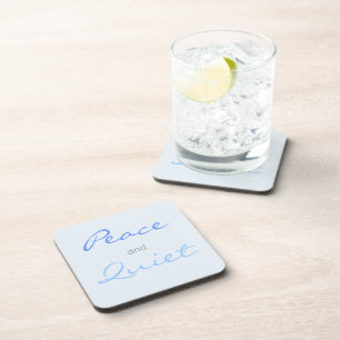 Dessous-de-verre Paix et mots tranquilles (bleu)