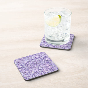 Dessous-de-verre Pale Lilas Et Pourpre Pavé Patchwork Terrazo Pa