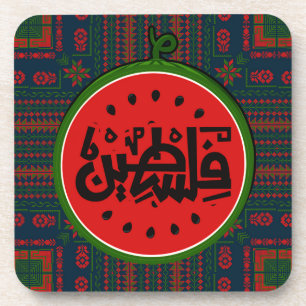 Dessous-de-verre Palestine watermelon-Palestine Arabe mot"français"