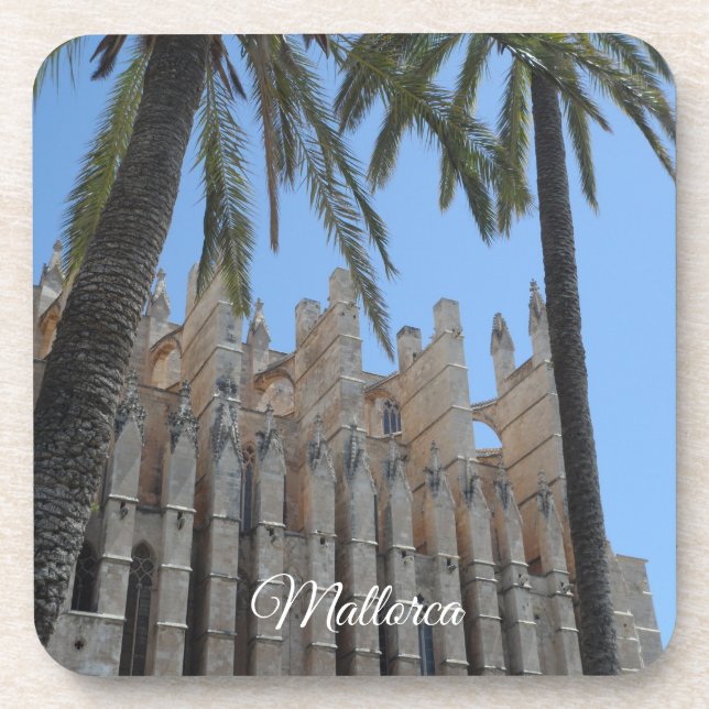 Dessous-de-verre Palm Mallorca Cathédrale gothique Espagne Souvenir (Devant)