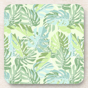 Dessous-de-verre Palmettes tropicales en pastel