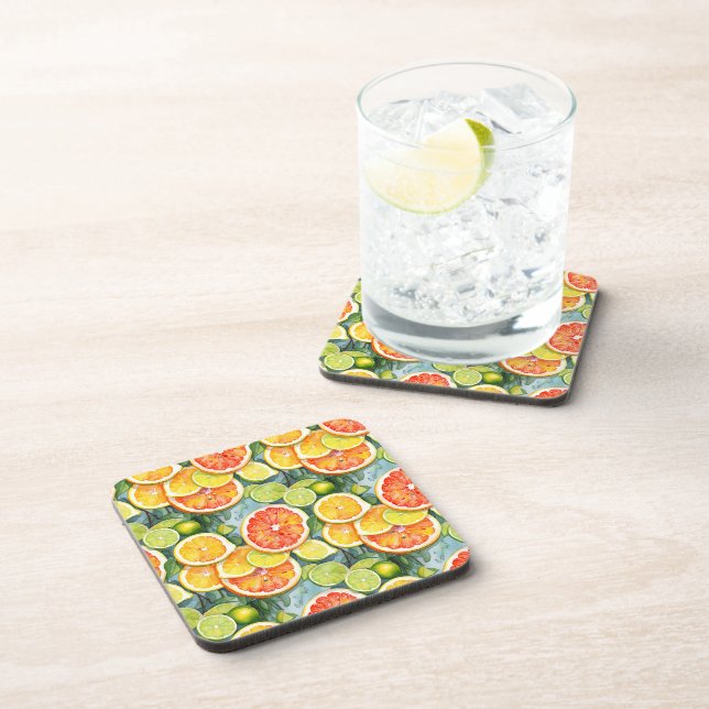 Dessous-de-verre Pamplemousse, citrons, limons et oranges agrumes (Côté Droit)