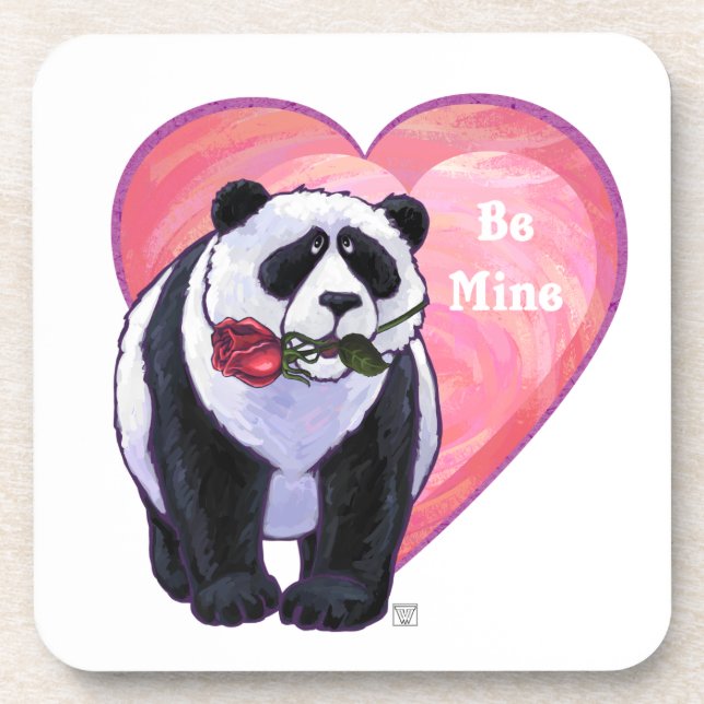 Dessous-de-verre Panda Bear Saint Valentin (Devant)