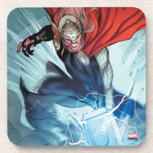 Dessous-de-verre Panneau de bande dessinée de Thor Hammer