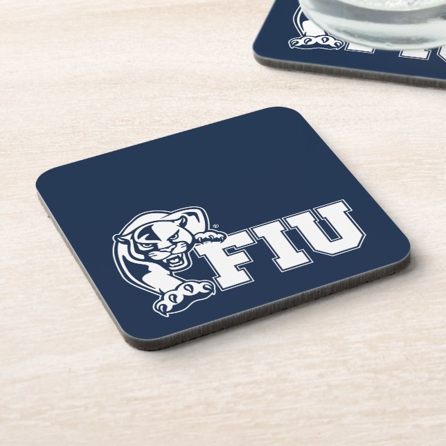 Dessous-de-verre Panthers de la FIU - Logo blanc (Côté gauche)