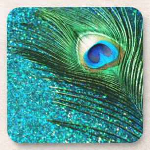 Dessous-de-verre Paon unique d'Aqua