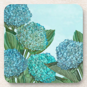 Dessous de verre papier Carré Blue Hydrangea