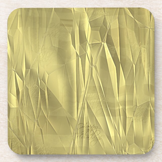 Dessous-de-verre Papier d'emballage chiffonné de Noël de feuille (Devant)