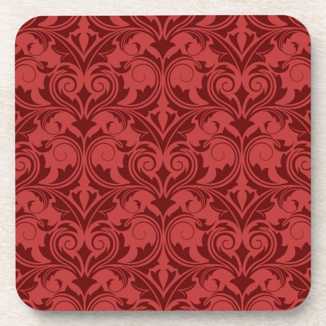 Dessous-de-verre Papier peint rouge (Devant)