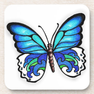 Dessous-de-verre Papillon Aqua