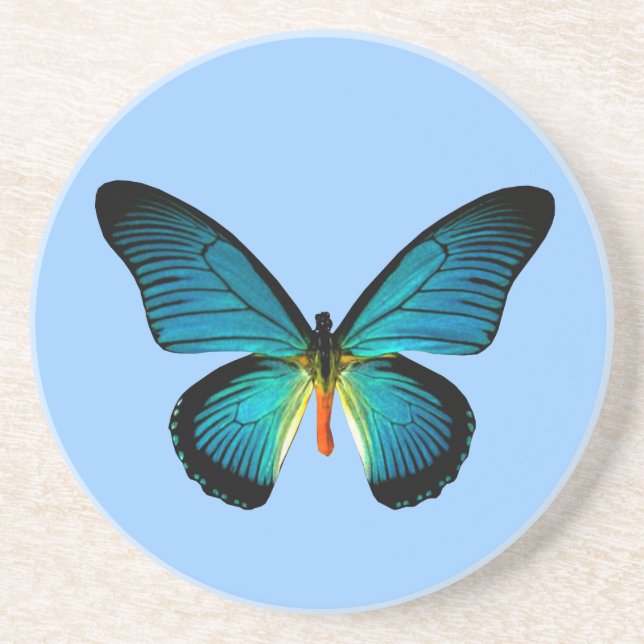 Dessous de verre papillon bleu (Devant)