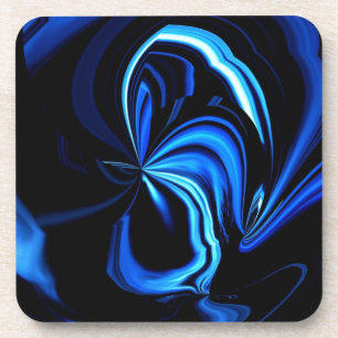 Dessous-de-verre Papillon bleu Abstrait