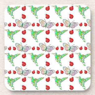 Dessous-de-verre Papillon, colibri et Motif de coccinelle