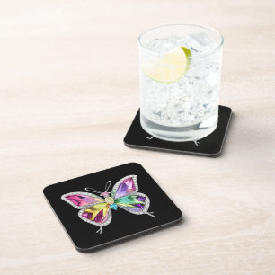 Dessous-de-verre Papillon en cristal arc-en-ciel bijoux