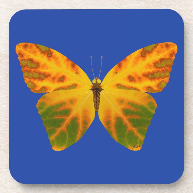 Dessous-de-verre Papillon feuille Aspen 1 (Devant)