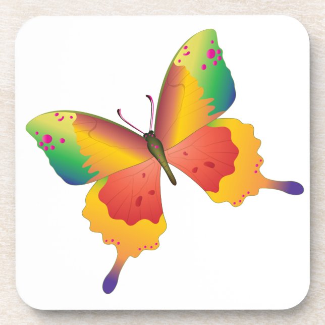 Dessous-de-verre Papillon peint (Devant)