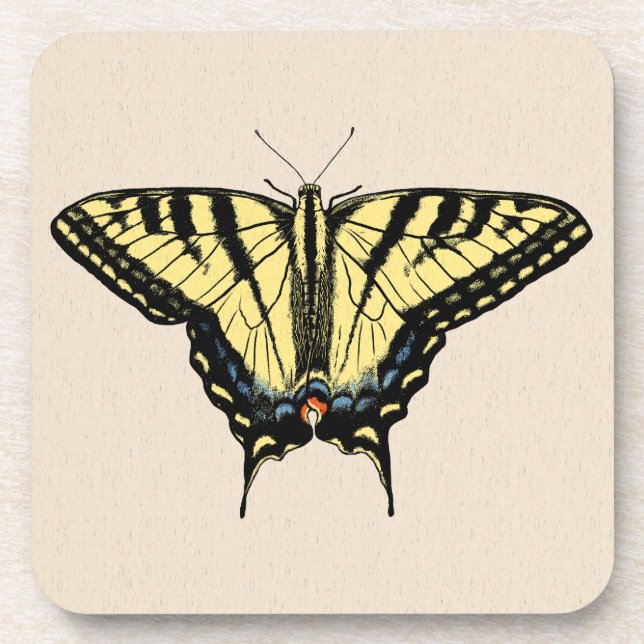 Dessous-de-verre Papillon Southwestern jaune Swallowtail (Devant)