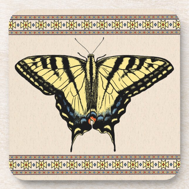 Dessous-de-verre Papillon Southwestern jaune Swallowtail (Devant)