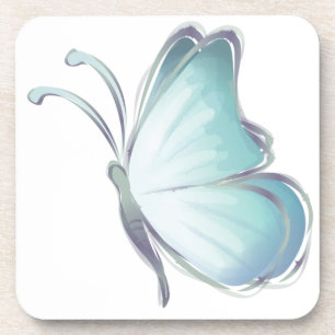 Dessous-de-verre Papillons bleu aquarelle
