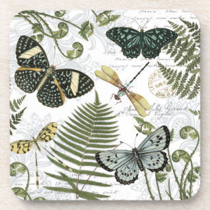 Dessous-de-verre papillons et libellules vintages modernes